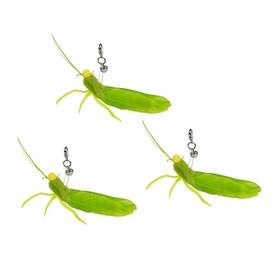 Ttcat 972613113191 Cat Feather Toys 3 Pcs Simulation Insects Grasshopper Refills Replac