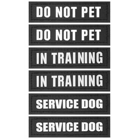 5258igbc9484 Tweruna 6 Pcs Service Dog Patches Removable Do Not Pet Patch For Harness Vest Or Col