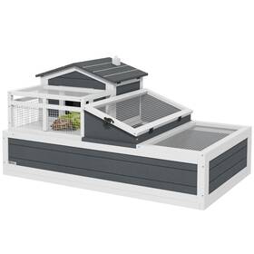 Us01-d40024v01gy Uirio 3-room Tortoise House Habitat With Balcony Ramp Enclosure Indoor Outdoor Cage