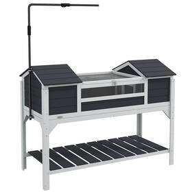 Us01-d40035v01gy Uirio Tortoise Enclosure House With Adjustable Lamp Holder Storage Shelf Main Houses