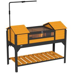 Us01-d40035v01yl Uirio Tortoise Habitat Enclosure With Lamp Holder Storage Shelf Dual Houses Openable Lid