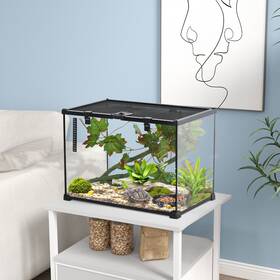 Us02-d40015v06cr Uirio 14 Gallon Glass Reptile Terrarium Tank For Lizards Horned Frogs Black