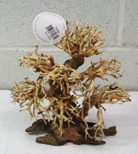 77535 Underwater Treasures Bonsai Driftwood Aquarium Tree 8in H X 7in L
