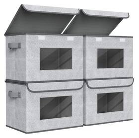 Un0304 Univivi Fabric Foldable Storage Boxes 4 Pack Large Collapsible Stackable 17 Un0304 Univivi Fabric Foldable Storage Boxes 4 Pack Large Collapsible Stackable 17