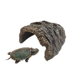 Reptilerockcave1g Uquabeso Reptile Rock Hide Cave For Aquarium Decor Resin Tortoise Dock Hideout Turtle