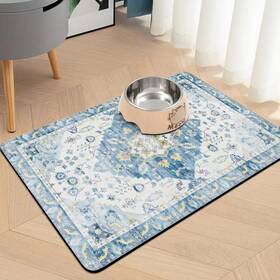 Usnfhcaw 114798248443 Pet Food Mats For Floor Absorbent Dog Mat And Water Dispenser