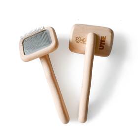 Utee 628634569115 Pet Professinal Grooming Comb Air Bag Stainless Pin Brush Beech Wood Slicker