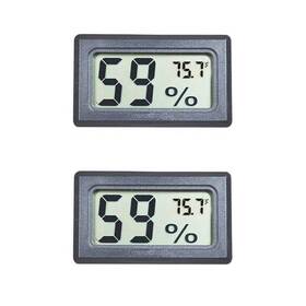 8541833457-2 Veanic 2-pack Mini Digital Electronic Temperature Humidity Meters Gauge Indoor Therm