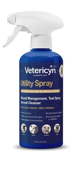 Vetericyn 852009002765 Plus Livestock Utility Spray Wound Care Teat Dermal Cleanser