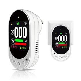 L6066 Vetouch 4-in-1 Plug-in Smoke And Carbon Monoxide Alarms With Digital Display Monitors C
