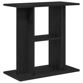 862148 Vidaxl Aquarium Stand Black Oak Engineered Wood 23.6 In