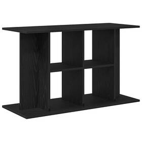 862150 Vidaxl Aquarium Stand Black Oak Engineered Wood Medium