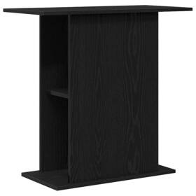 862158 Vidaxl Aquarium Stand Black Oak 29.5x14.2x28.5 Inch Engineered Wood