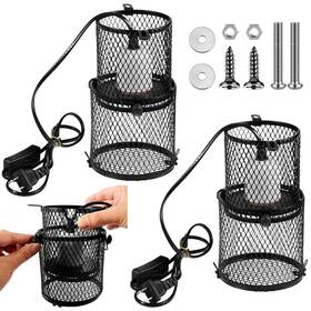 Anb-vihose-2214 Vihose 2 Pcs Retractable Reptile Heat Lamp Holder Anti Scald Lampshad