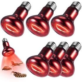 Anb-vihose-3285 Vihose 6 Pack 100 W Reptile Heat Bulbs Red Lamp Bulb Infrared Basking