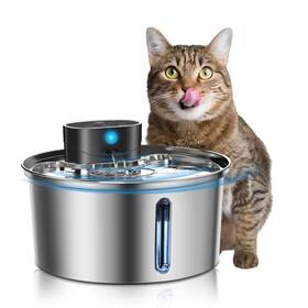 Ysq-hcl-1024 Vingvo Wireless Cat Water Fountain Stainless Steel Automatic Doggy Bowl Dispe