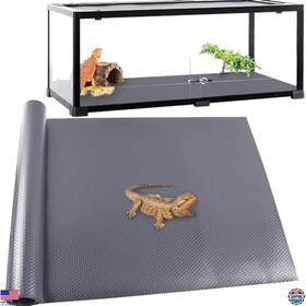 B0d1khl4zr Visit The Tcypuhl Store Extra-large 24 Inch X 118 Grey Reptile Carpet Mat For Bearded Dragons Snakes