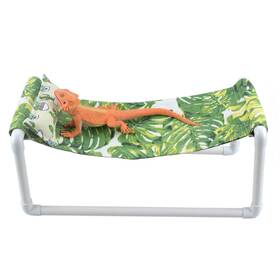 Vomvomp 903169810395 Reptile Hammock Swing Hanging Bed Lounger Ladder With Stand For Bearded Dragon