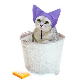 Usg48-7097 Vomvomp 2 Pack Cat Shower Caps Waterproof Bath Cap For Washing Bathing Raining Cats E