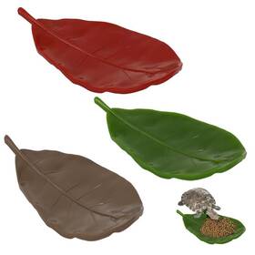 Wo-34 W Wang-one 3 Pieces Leaf Reptile Food Water Bowl Plate Dish For Tortoise Corn Green