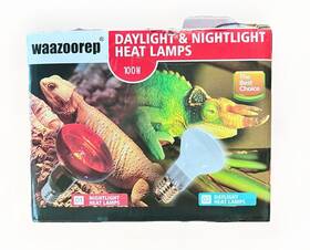 Wap-ur100w Waazoorep 100w Daylight And Nightlight Heat Lamp Bulbs For Reptile Habitat Infrared