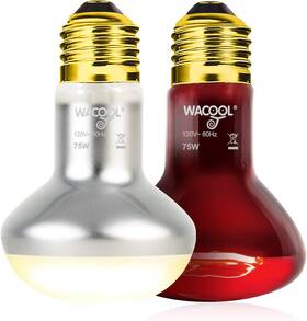 Wacool Terra 313037856831 2pack 75w Reptile Heat Lamp Day And Night Kit Nature Simulated Basking