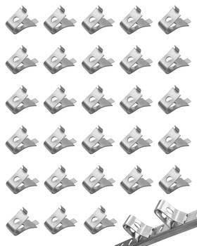 Wafjamf 780256428420 Shelf Clips 28pcs Adjustable Brackets Heavy Duty Wire Rack Lock F
