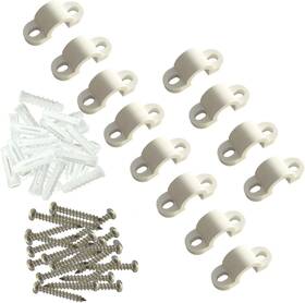 Wafjamf 790885931277 Wire Shelf Loop Clips 12pcs Small With Screws Expansion Tubes For