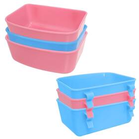 Wanheart Cyx250324 6 Pack Feeder Blue Pink Hanging Food And Water Container Bath Wat