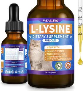 Wl-obl-dr02 Weallin L-lysine Supplement For Cats Immune Support Brown