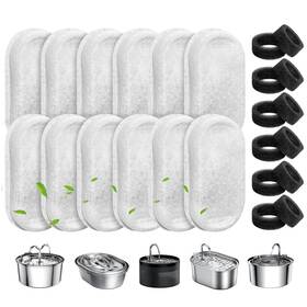 Weikey 788487171092 Cat Water Fountain Filters 12 Pack Pet Replacement With Sponges F