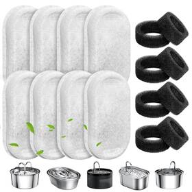 Weikey 788487172112 Cat Water Fountain Filters 8 Pack Pet Replacement With Sponges For
