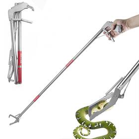 Zsq-0001 Weilaike 50 Inch Snake Grabber Tool Collapsible 3 Sections Stick Tongs Only 17