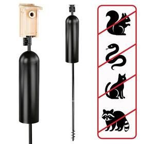Whitehorse 628176544335 Bird House Pole With Baffle- A Professional Squirrel Proof Fe