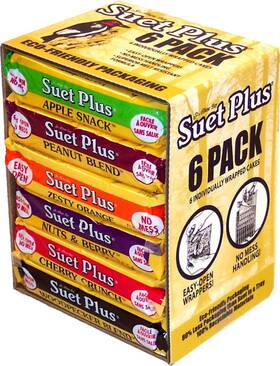 Wildlife Sciences 607899226018 Suet Plus Variety Cake 6 Pack Of Cakes For Wild Birds
