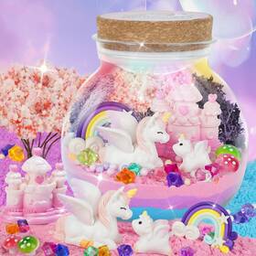 Bk1871 Winnrok Light-up Unicorn Terrarium Kit For Kids Diy Arts And Crafts Gift Girls Age