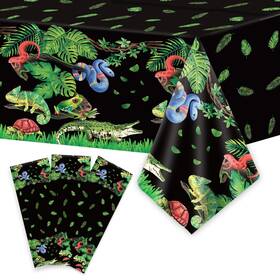 Ym0220 Wiooffen 3pcs Reptile Tablecloth Birthday Party Decorations Summer Supplies Sn
