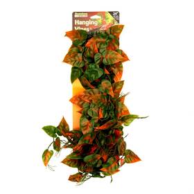 Wm 313027364377 Reptology Plastic Hanging Vines For Reptiles 24 Inch Length Green And Orange