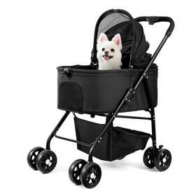 Wodegou 658358954836 Pet Stroller 3 In 1 Folding Lightweight Dog With Detachable Carrier