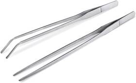 Woledoe 445034093049 2pcs Stainless Steel Reptile Feeding Long Tongs Tweezers For Lizards G