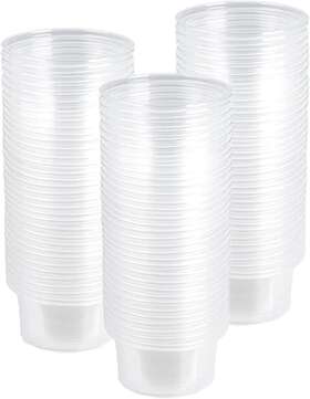 Woledoe 711181450279 1oz Crested Gecko Food Cups 100pcs Reptile Plastic Feeding Dish