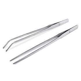 Woledoe 788285875604 2pcs Stainless Steel Reptile Feeding Long Tongs Tweezers For Lizards