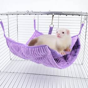 Woledoe 788285875710 Large Ferret Hammock Hanging Tunnel Bed For Cage Fit Rats Chinchilla - Purple