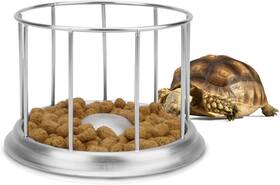 Wontee 639510296896 Tortoise Feeding Dish Reptile Water Food Bowl Stainless M Silver