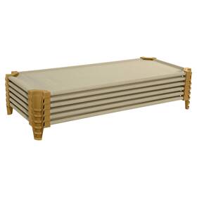 Wd87800tn Wood Designs Stackable Daycare Cots For Kids 52 Inch Tan Ready-to-assemble Nap