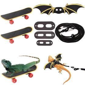 Worutuk 788934782154 Bearded Dragon Accessories Set Adjustable Leashes And Harnesse