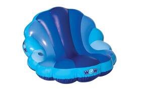 23-wpf-4543 Wow Sports Indigo Mermaid Shell Inflatable Pool Lounge - Cup Holder Single