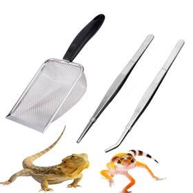 Wys00105w3 Woyous Reptile Sand Substrate Scoop Fine Mesh Scooper Stainless