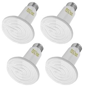 Tcd-w75w-4 Wuhostam 75w 4 Pack Ceramic Heat Lamp White Infrared Heater Emitter Bulbs N