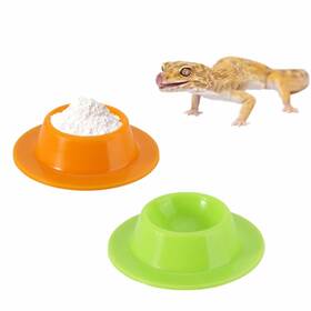 Wzttdm 630504930024 2 Pack Gecko Calcium Dish - Food And Water Bowl For Leopard Geckos Small Rep